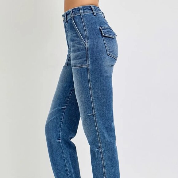 RISEN Full Size High Rise Ankle Jogger Jeans - Picture 5 of 11